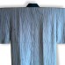 JUBAN DOUBLÉ EN SOIE RAYÉE BLEU-GRIS 007-178 (M)